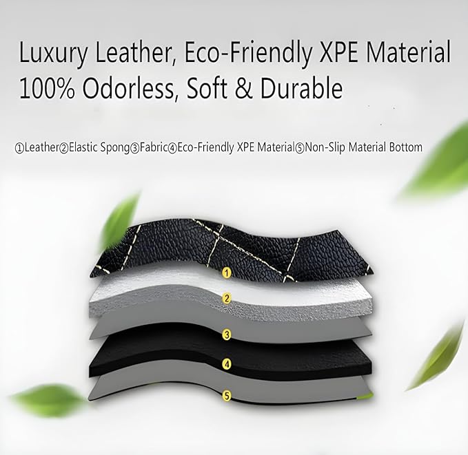 Customize Car Floor Mats for 99% Sedan SUV Sports Car All Weather Leather Full Coverage Waterproof Non-Slip Vehicle Lining Pads (Black Orange Stitching)