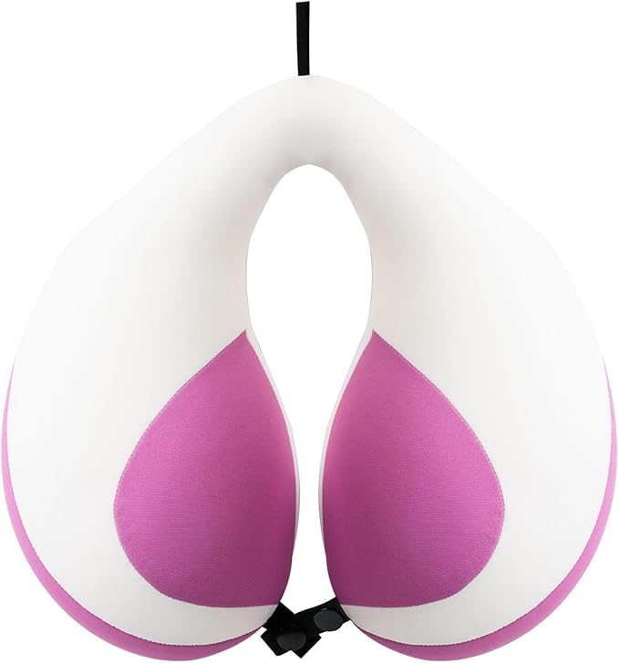 MOOB Travel Pillow for Kids, Traveling Gifts for Toddler & Children U-Shape Car Seat Head Travel Neck Pillow, Kids Neck Pillow for Car Headrest Purple