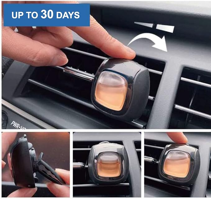 Car Air Fresheners Vent Clips, Essential Car Odor Eliminator, Perfect Scented Car Accessories, For Long Lasting Fragrance up to 30 days, 0.07 FL.OZ (Pineapple, 2 Packs)