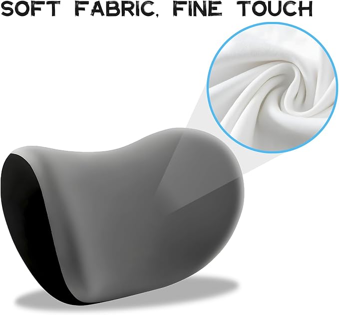 Car Headrest & Lumbar Support Cushion, Car Headrest and Lumbar Support, Ergonomic Car Seat Headrest & Lumbar Cushion, Car Head Rest and Lumbar Pillow Set for Neck Back Pain Relief (Gray)