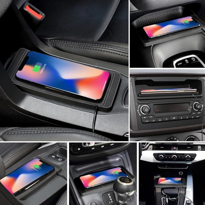 Wireless Charging Pad for Car for Chevrolet Silverado 1500 LT, 15W Fast Wireless Charger Mat Non-Slip Silicone Car Center Console Phone Charging Pad,B/15W-USB