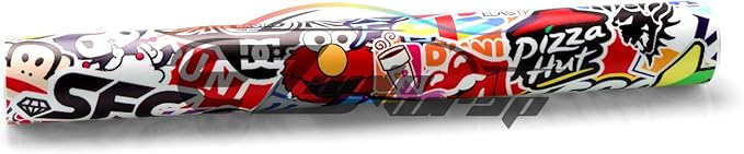 EZAUTOWRAP ES Bomber Hellaflush Anime Cartoon Car Vinyl Wrap Sticker Decal Air Release - 4"X8" (10cm x 20cm) Sample