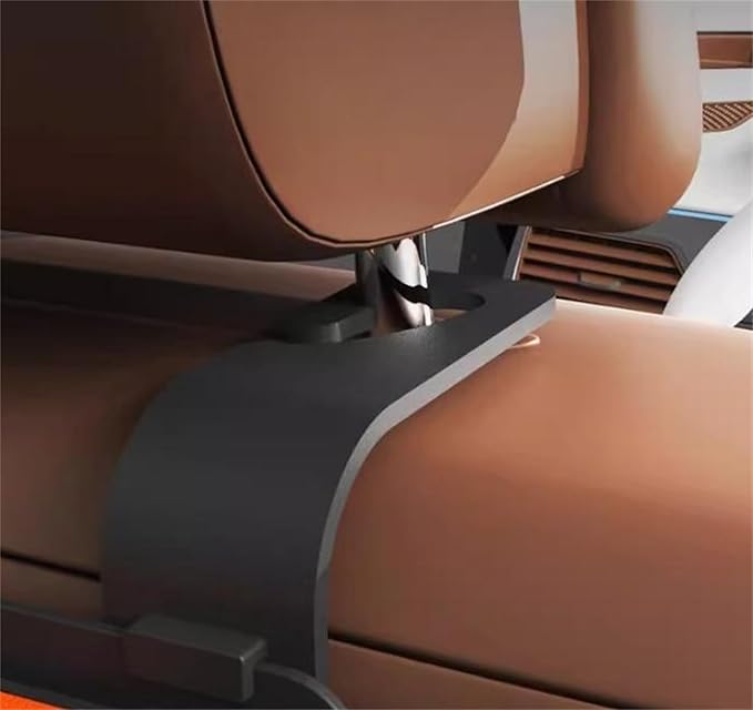 Car Organizers and Storage Box Behind Seat, Car Organizer Back of Seat, 4 in 1 Multifunctional Cars Organizer, For Snacks, Drinks, Bag Hook, Keep Tidy & Organized (Orange)