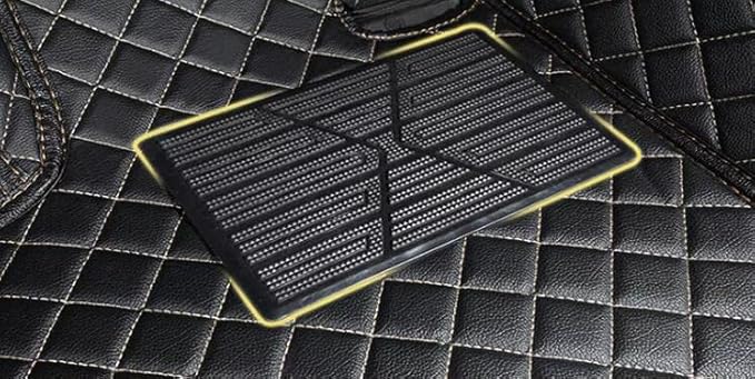Custom Floor Mats for Cars fit 95% Sedan SUV Sports Car Full Coverage All Weather Men Women Pads Protection Non-Slip Leather Floor Liners (Black and White Stitching)