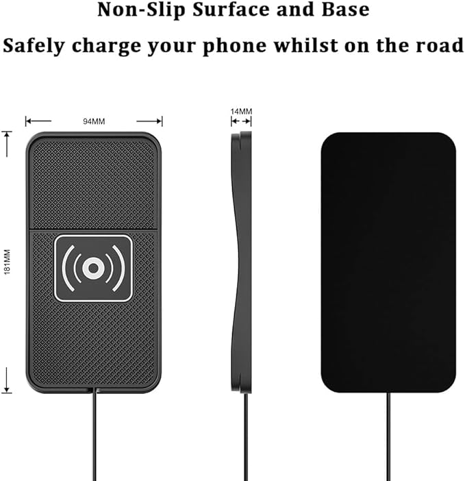 Car Wireless Charger Pad for Acura ILX 2013-2022, Type-C/USB 20W Fast Wireless Car Charger Pad Non-Slip Cordless Charging Mat,B-30cm Cable USB Plug