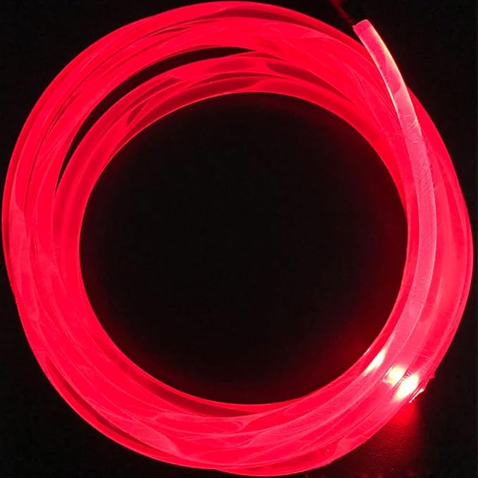 10ft Super Bright MMA Plastic Optic Fiber Side Glow for LED Light Source Soft Optical Light Guide Strip