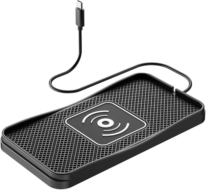 Wireless Car Charger Pad for Hyundai Santa Fe 2001-2026, Type-C/USB 20W Car Wireless Charger Non-Slip Phone Charging Pad Car Accessories,A 30cm Cable Type-C Plug