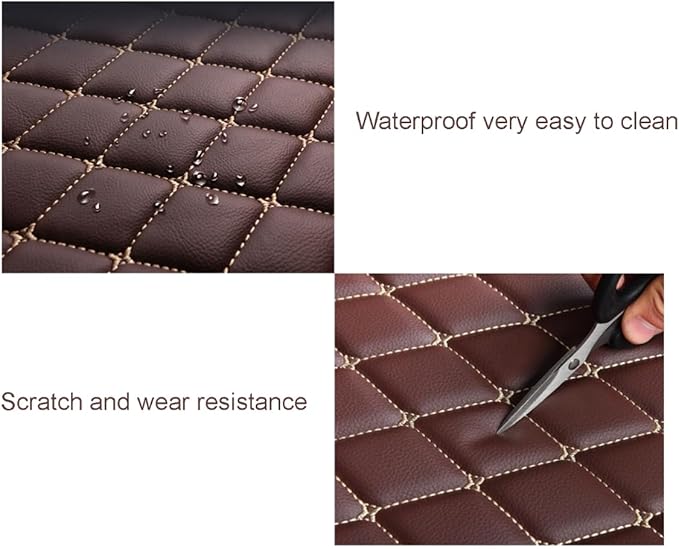 Custom Personalized Floor Mats for Cars，Luxury Full Coverage All Weather Car Floor Mats，Anti-Slip Leather Car Mat Set ，Custom Floor Mats for 99% of Cars, Trucks & SUVs (Blue)
