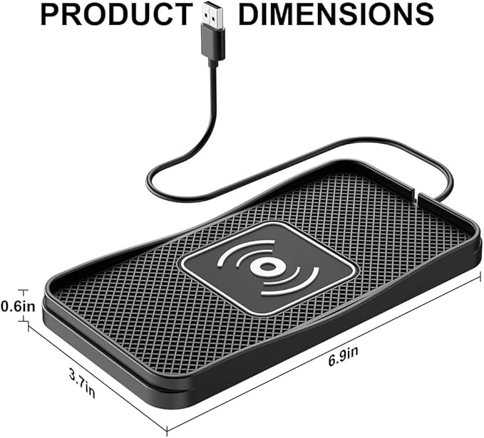 Wireless Car Charger Pad for Kia K5 2021-2026, Type-C/USB 20W Car Wireless Charger Non-Slip Phone Charging Pad Car Accessories,B 30cm Cable USB Plug
