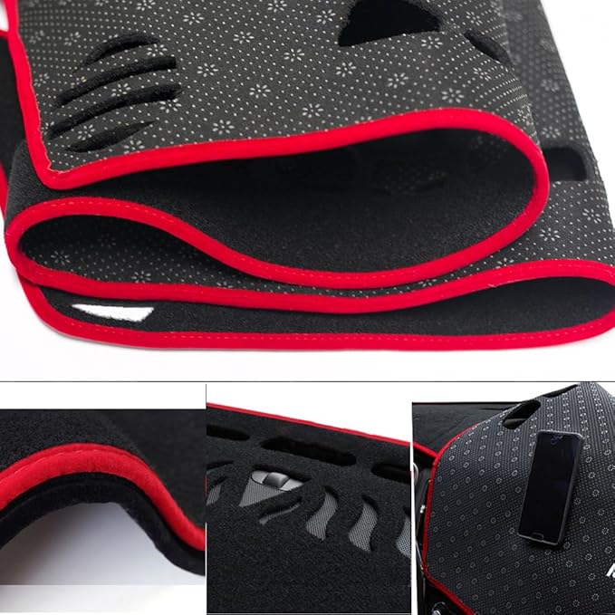 Dashboard Cover for Ford Explorer 1991-1994,Polyester Dash Covers mat,Car Dash Board Protecter Cover,Interior Dash Covers Pads,Red