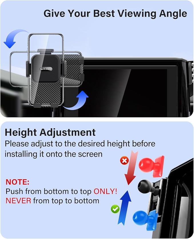 Car Phone Holder for Nissan Armada 2021 2022 2023 2024/Infiniti QX80 2022 2023 2024 Accessories 12.3-Inch Screen Fixed Clip, Automobile Cradles Phone Mount, Cell Phone Base Not Block Air Vent