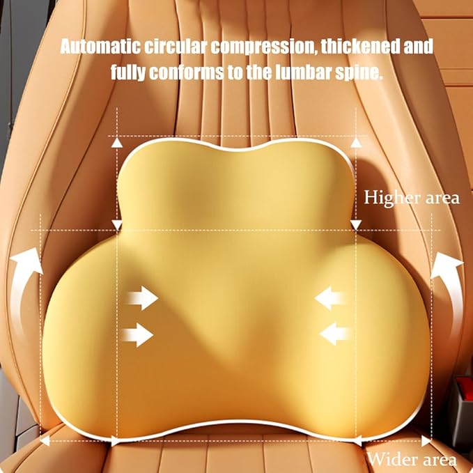 Car Lumbar Support Pillow for Opel Combo E 2018-2023 2024 2025 2026 Memory Foam Back Support Cushion Breathable Car Seat Lumbar Pad Accessories,Grey
