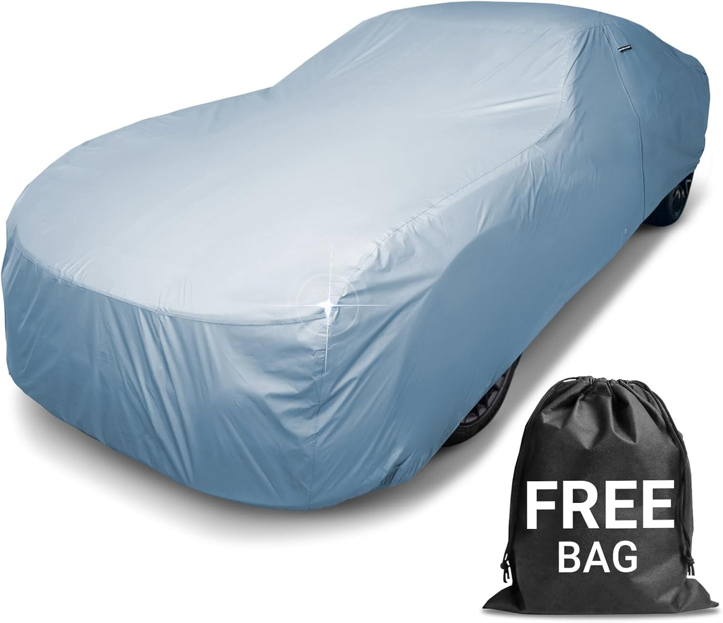 iCarCover Premium Car Cover for 1964-1967 Pontiac Tempest 4-Door Heavy Duty Waterproof All-Weather Automobiles Custom Fit Indoor Outdoor UV Snow Protection Covers with Straps and Bag