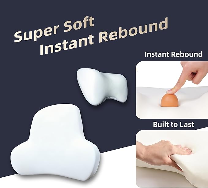 Car Neck & Lumbar Support Pillow Set for Kia Telluride, Soft Memory Foam Headrest & Back Cushion, Ergonomic Comfortable Seat Support for Daily Driving and Long Trips Car Interior Accessories