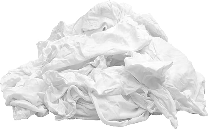 Premium White T-Shirt Cleaning Rags (4 lbs. Bag of Rags) – White Cotton Rags for Cleaning, Staining, Painting, Oil, Grease & Dust Removal – Shop Rag Bulk
