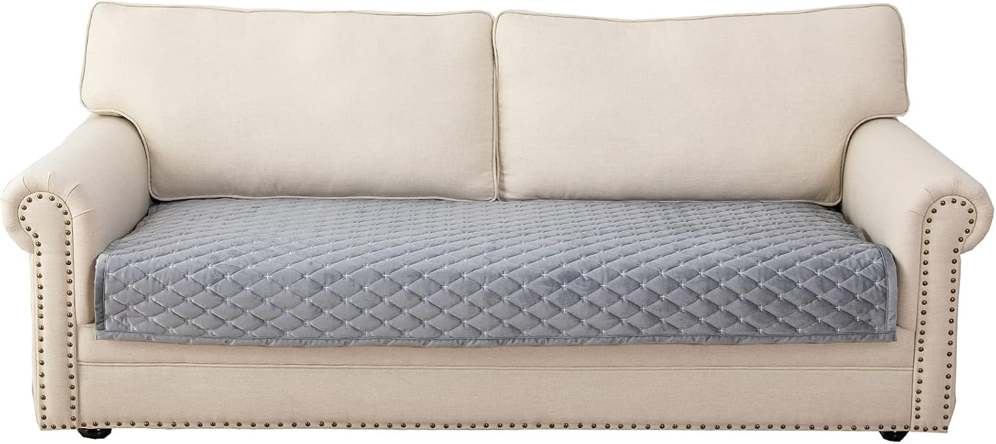 Eismodra Couch Cover,Sectional Couch Covers,Sofa Covers for 3 Cushion Couch,Anti-Slip Sofa Slipcovers for Dogs Cats Kids Loveseat Recliner L Shaped Armrest Backrest,Light Gray 36''x82''(Only 1 Piece)