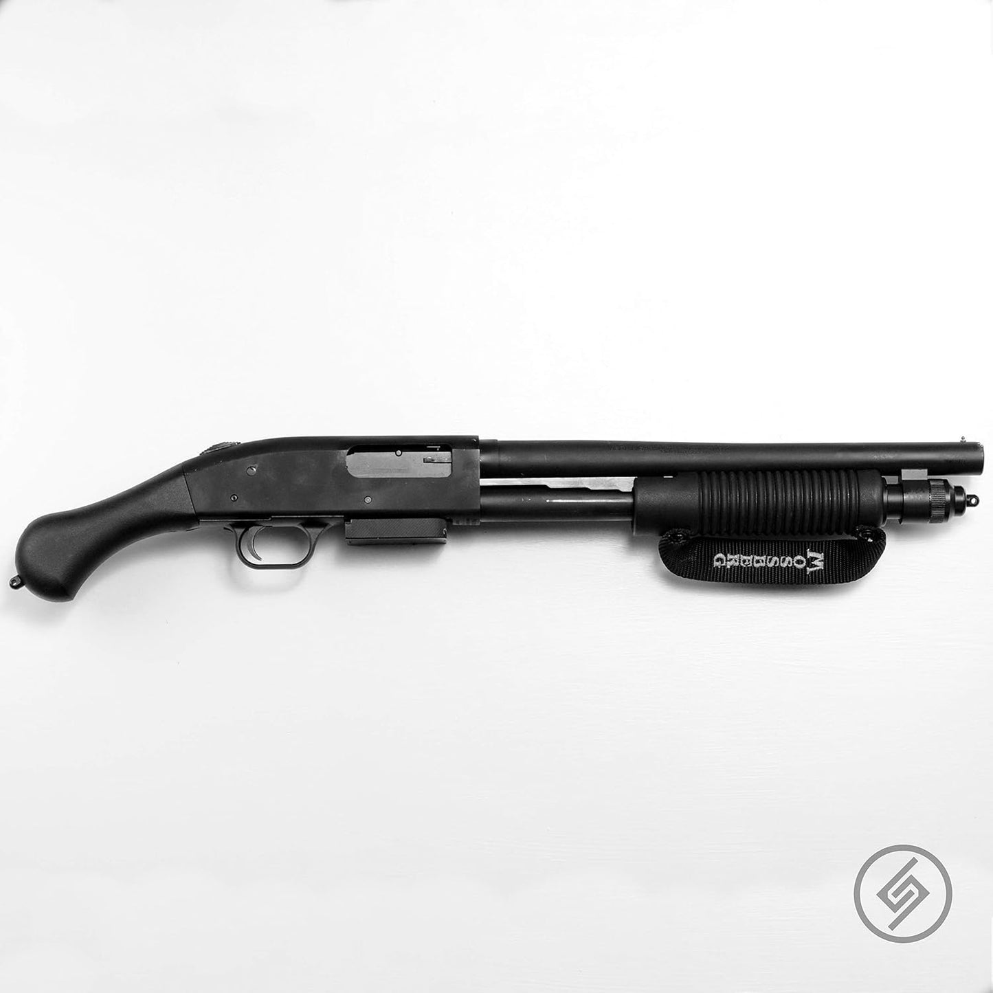 Spartan Mount Compatible with Mossberg 88, 500, 590 Shotgun Display Storage Organization System | Unique Low Profile Design | Gun Safe Wall Room Mounting Solution (410-Gauge, Barrel Points Right)
