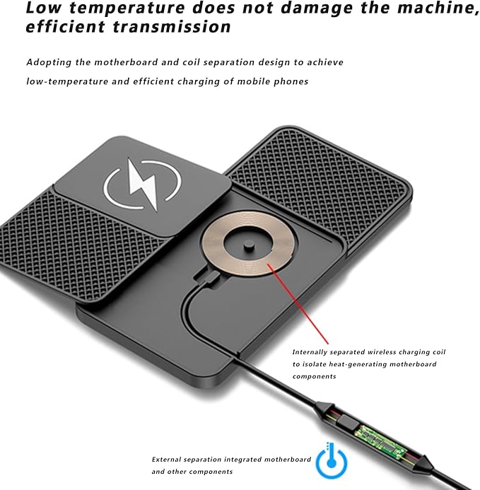 Wireless Car Charger for Ford Mustang 2000–2025, 15w Fast Phone Chargers Charging Pad Non-Slip Essential Electronic Devices for Long-Distance Travel,normal-30cm Cable USB Plug