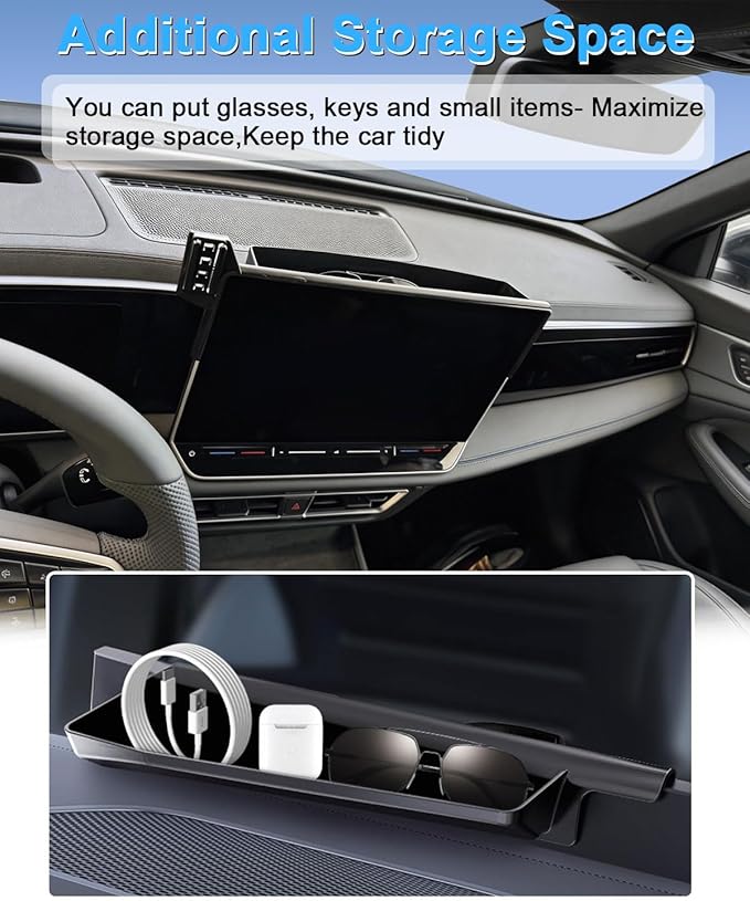 PZK Car Phone Mount for Toyota C-HR CHR 2019 2020 2021 2022 LE/XLE/Limited/Nightshade Accessories 8-inch Screen 360° Rotation Smart Phone Cradles Auto Lock Phone Holder Hands Free Not Affect Vent