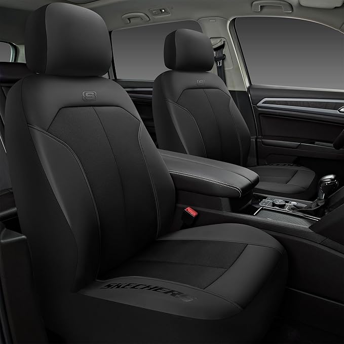 Skechers Car Seat Covers,GOGA Mat Oxford Cloth Seat Covers,Waterproof Car Seat Covers Front Seats,Automotive Universal Fit Seat Cover for Most Cars, Suvs, Trucks,Black