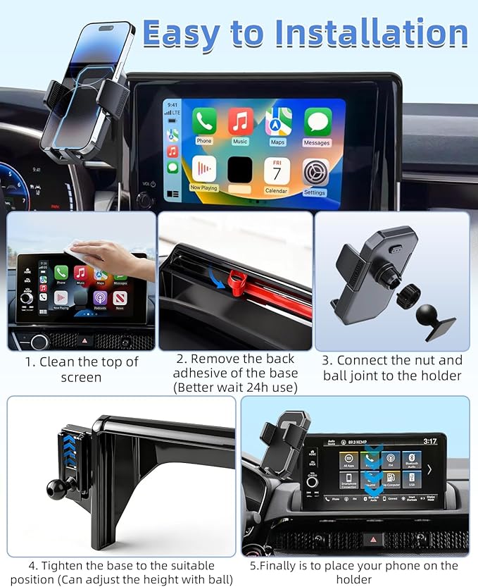 PZK Car Phone Mount for BMW X5 X6 2024 2025 2026 & BMW X7 2023-2026 Accessories Custom 14.9-inch Screen Auto Lock Car Phone Holder with Storage Box 360° Rotation Cradles Not Affect Air Vent