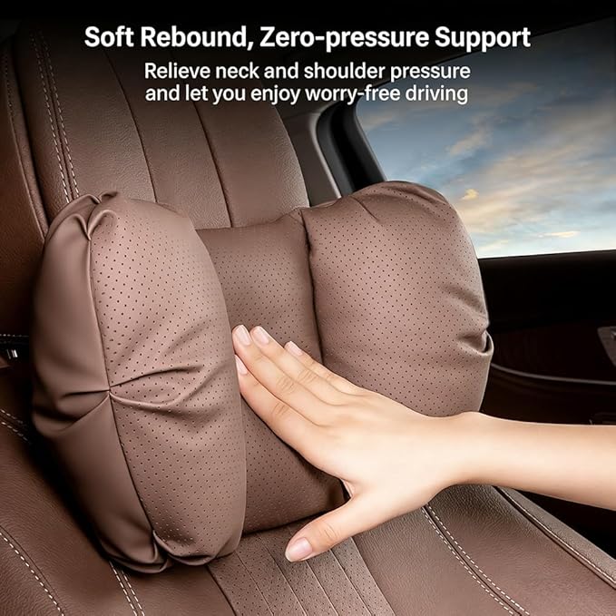 Car Neck Pillow & Lumbar Support for Suzuki Ertiga / XL7 2019-2026 Ergonomic Breathable Mesh Auto Seat Back Cushion Headrest,Black-Lumbar Support
