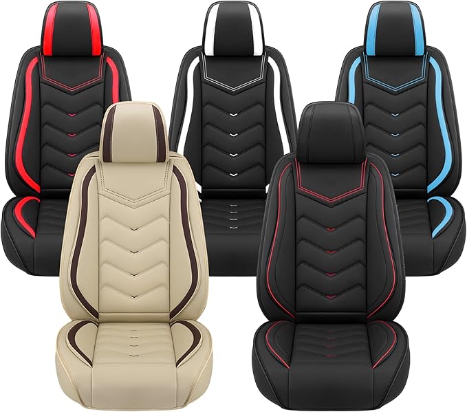 Car Seat Covers for Mitsubishi Outlander 2003-2025, Premium Nappa Leather Car Seat Cover, Stylish Sport Seat Covers， Automobile Seat Cover Sets.(Standard 5 Seats/Coffee Color)