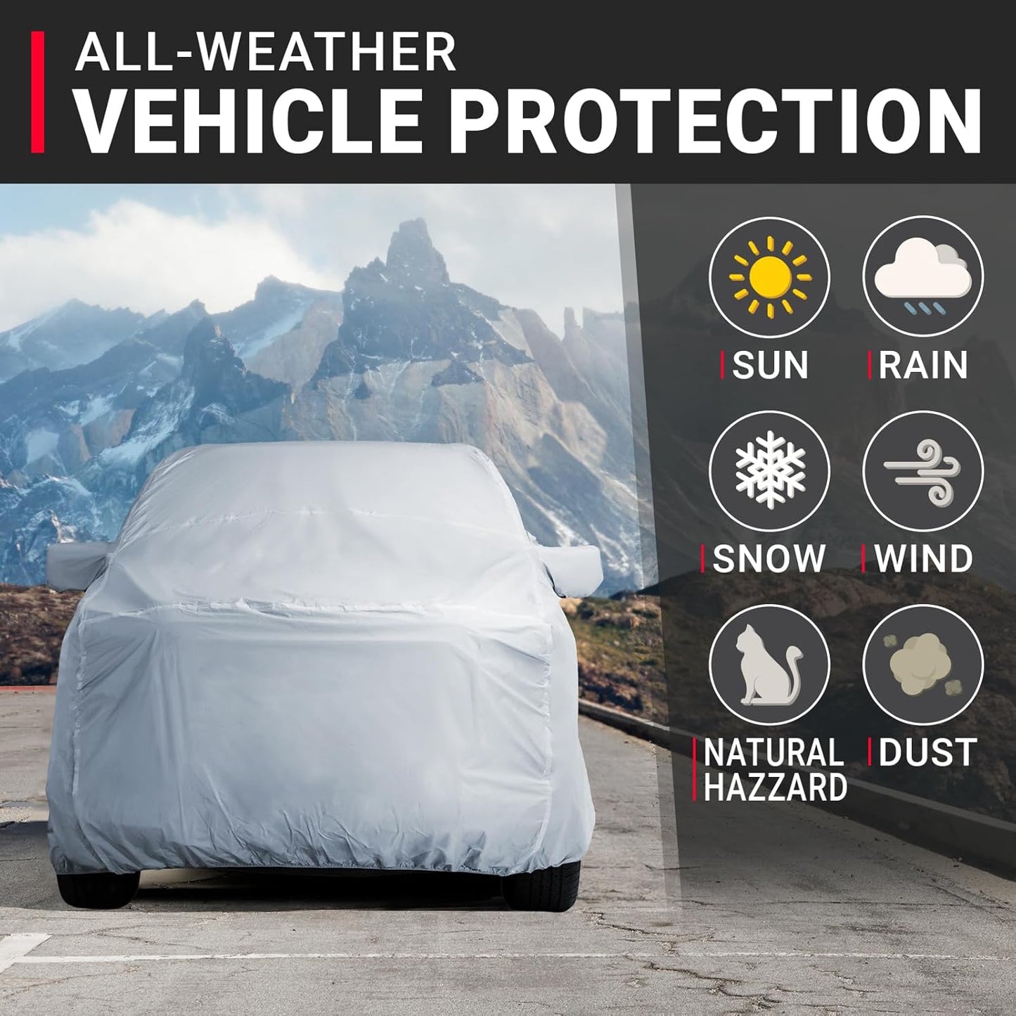 iCarCover Fits 2015-2022 Colorado Crew Cab, 6.1 ft Regular Bed Chevy Truck Cover Automobiles Form-Fit Padded Full Exterior Waterproof Automobiles Protection Covers