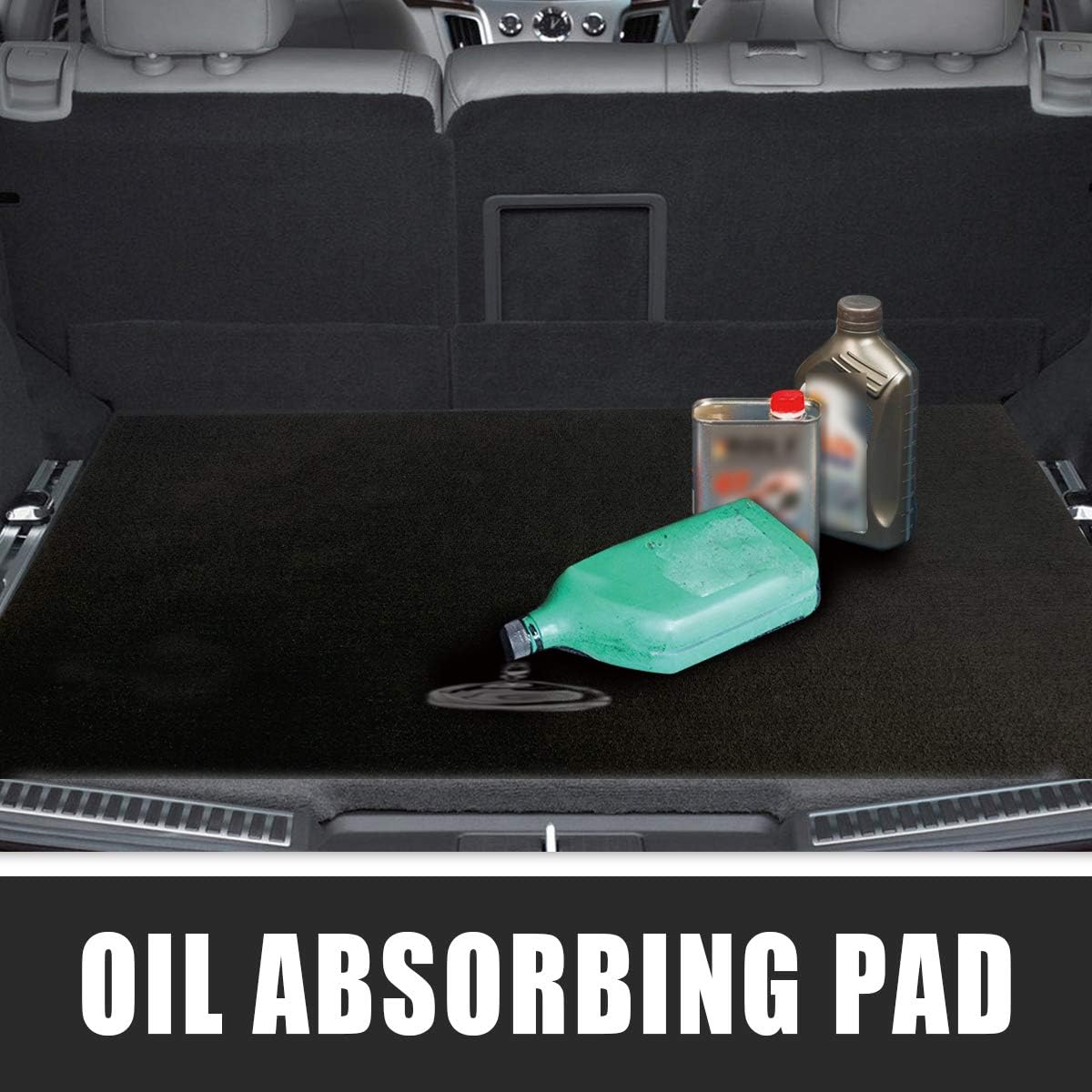 LINLA 61 x 39 in-Absorbent Oil Mat Contains Liquid Garage Floor Mat, Motorcycle Mat for Garage，Reusable, Washable, Protects Garage Floor or Driveway Surface, Shop,Parking,