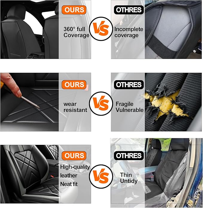 CX-70 Car Seat Covers Fit for Mazda CX-70 2025-2026, Full Coverage Premium Leather Waterproof Breathable Seat Covers, Automotive Seat Protectors, Airbag Compatible(Full Set Seats, Black Gray)