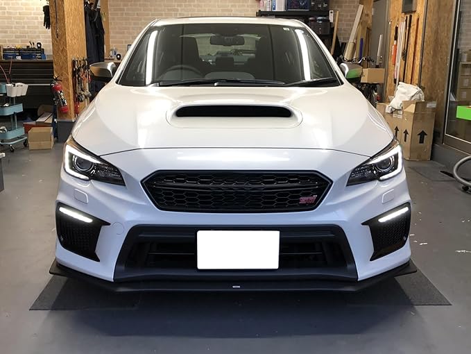 iJDMTOY White/Amber Dynamic Sequential Flash Switchback LED Daytime Running Lights Non-Fog Version Bezels Compatible with 2018-2021 Subaru WRX/WRX STI