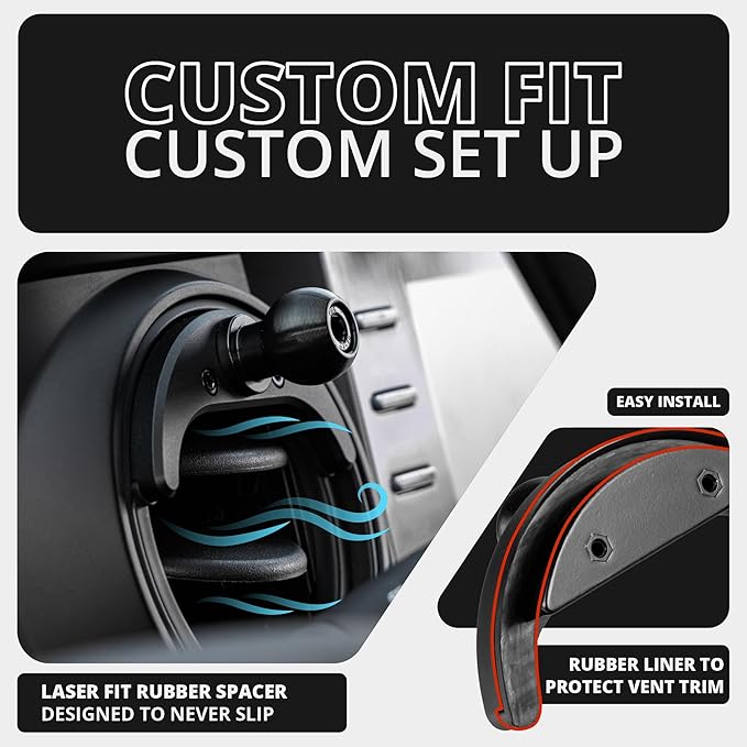Tackform Link Vent Phone Mount Compatible with 2016-2023 Toyota Tacoma and 2014-2021 Toyota Tundra | Aluminum | Zero Slip | Universal Magnetic Phone Holder | 2" Arm | Green | (NOT MAGSAFE Compatible)