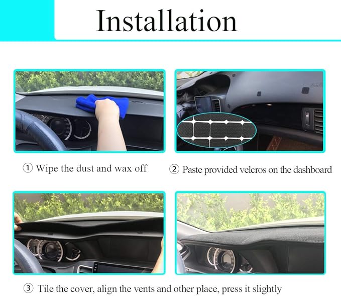 Dashboard Cover Dash Cover Mat Pad Custom Fit for Toyota Camry 2025 2026 w/Head Up Display (Black) J390