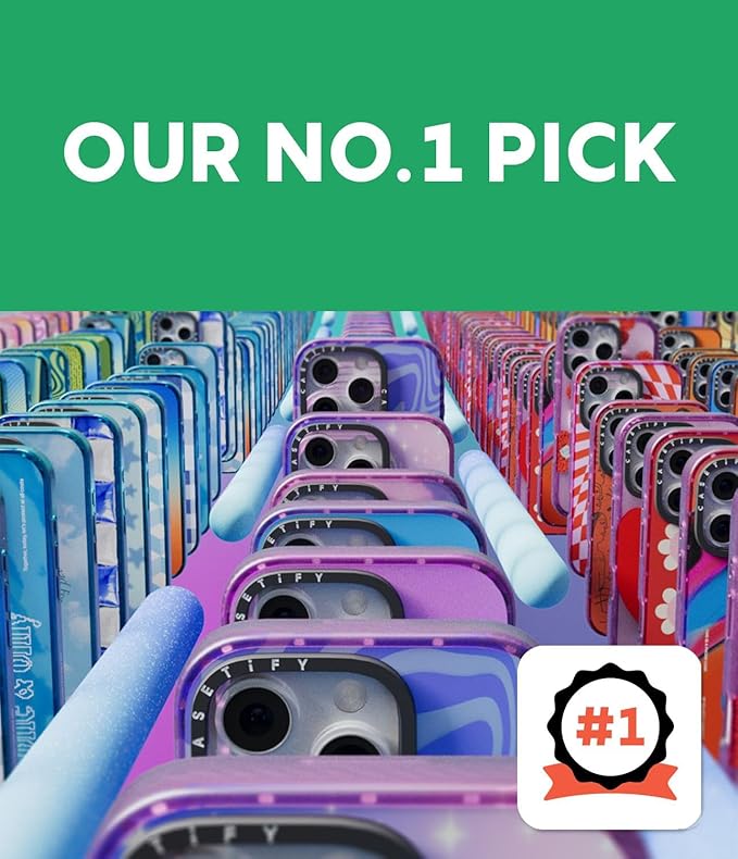 CASETiFY Impact Case for iPhone 15 [8.2ft 4X Military Grade Drop Protection/Compatible with Magsafe] - Star Marks - Clear Black