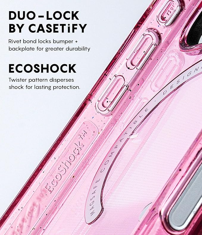 CASETiFY Impact iPhone 17 Case [Slim/Compatible with Magsafe / 8.2 ft. 4X Military Grade Drop Protection] - Floral Collage - Clear Black