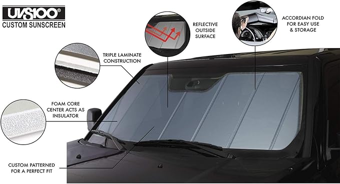 Covercraft UVS100 Custom Sunscreen | UV11297BL | Compatible with Select Aston Martin Rapide Models, Blue Metallic