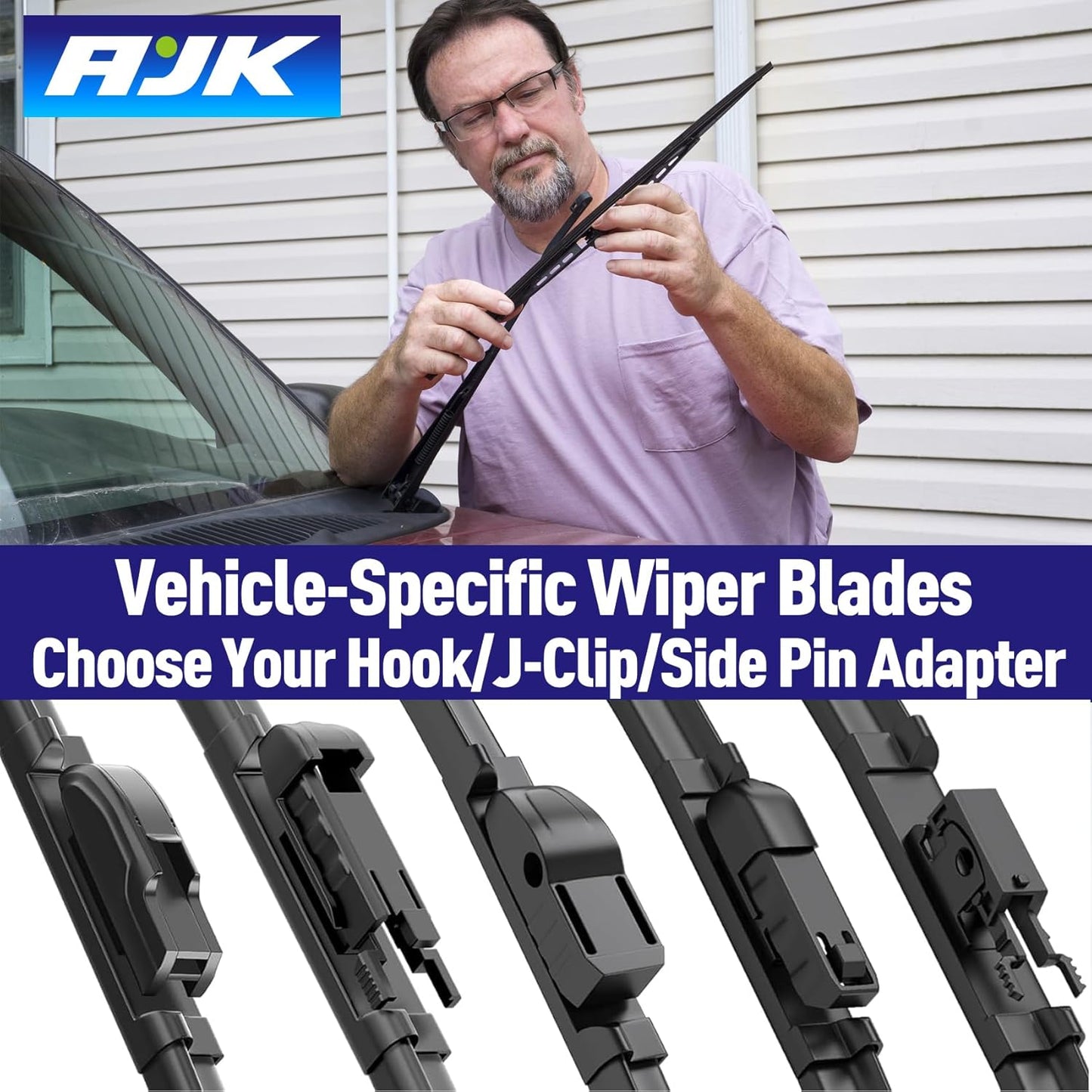 AJK Wiper Blades for Subaru Forester 2014 2015 2016 2017 2018, 2 Piece All Weather OEM Quality Automotive Replacement Windshield Wiper Blades for My Car