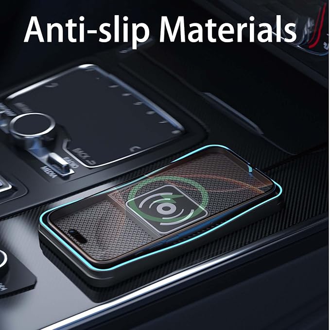 Car Wireless Charger Pad for Chrysler Cirrus 2000, Fast Car Wireless Charging Pad for Car Center Console, Non Slip Charging Mat,1M-Type C