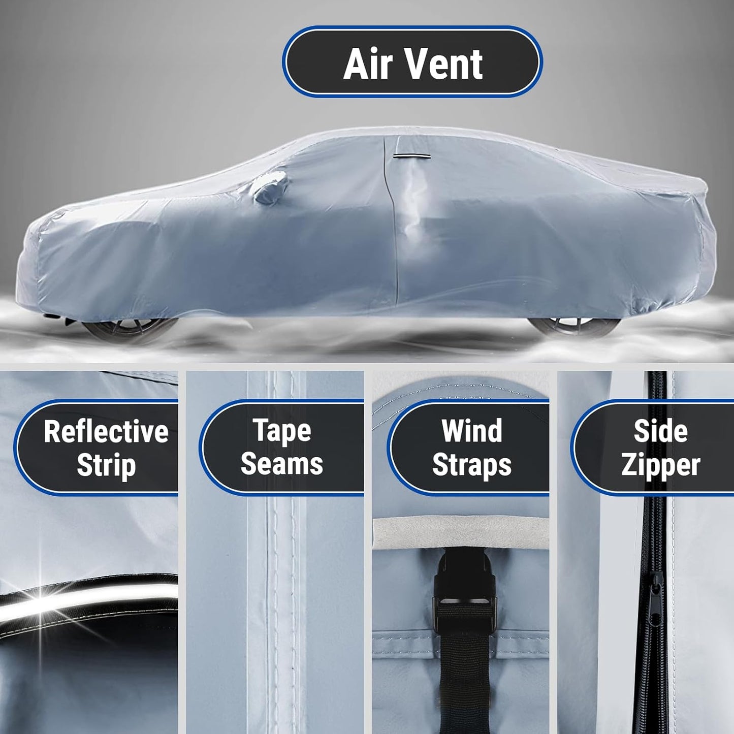 iCarCover Premium Car Cover for 1986-1988 Buick Riviera Heavy Duty Waterproof All-Weather Automobiles Custom Fit Indoor Outdoor UV Snow Protection Covers with Straps and Bag
