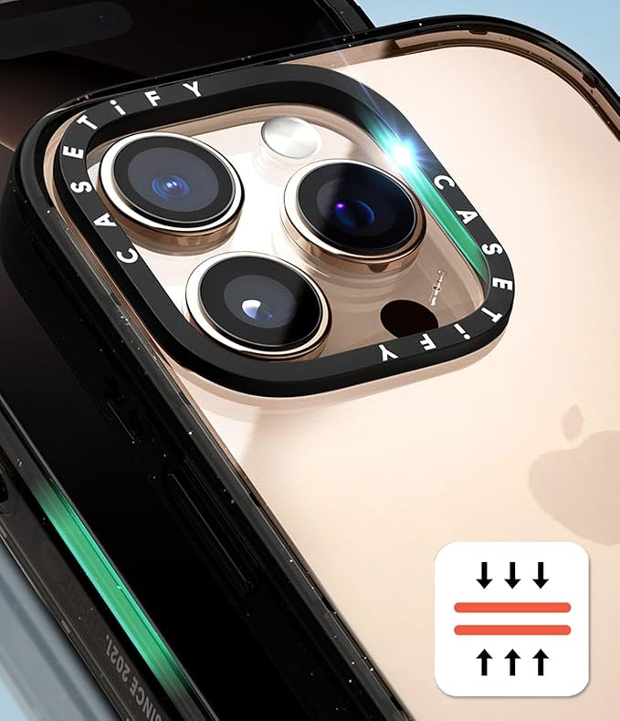 CASETiFY Impact iPhone 15 Case [4X Military Grade Drop Tested / 8.2ft Drop Protection/Compatible with Magsafe] - AF Dream FLWRS - Clear Black