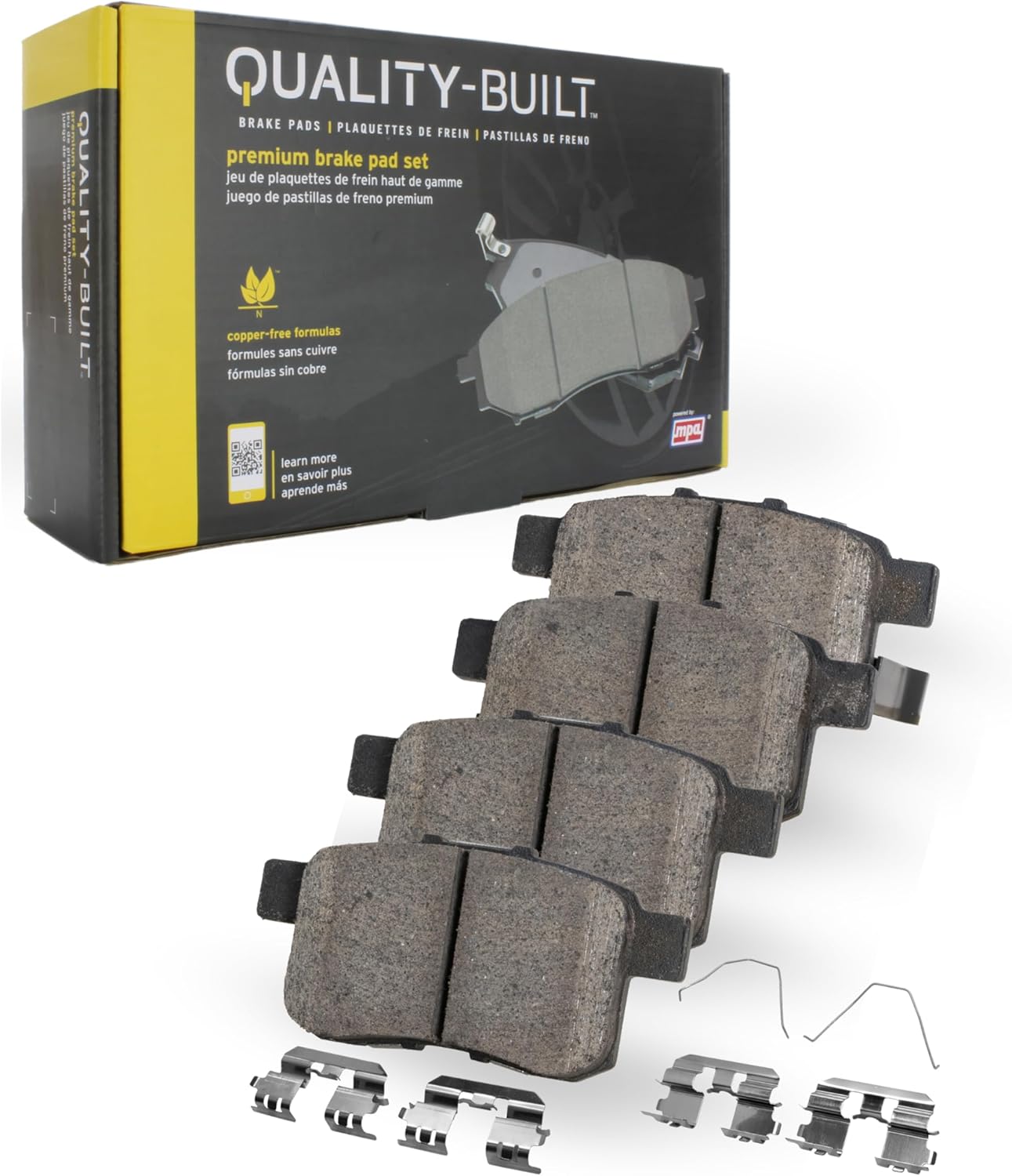 Premium Ceramic Rear Brake Pads (1001-1120C) Compatible with Hummer H3 2006-2010, Hummer H3T 2009-2010