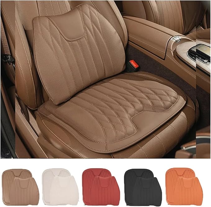 F Car Seat Cushion for BMW All Model I3 I4 I8 X1 X2 X3 X4 X5 X5M X6 X7 Z4 Car Lumbar Support Pillow Auto Seat Waist Back Cushion Y (Color : Red C)