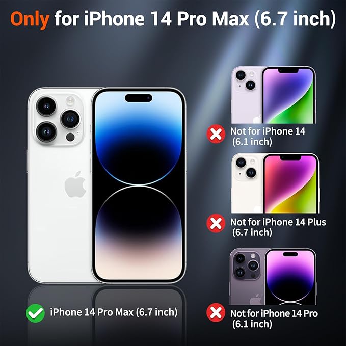 SUPFINE Magnetic for iPhone 14 Pro Max Case(Compatible with MagSafe)(Military Grade Drop Protection) Slim Translucent Matte Shockproof with Anti-Fingerprint Phone Case,Desert Gold