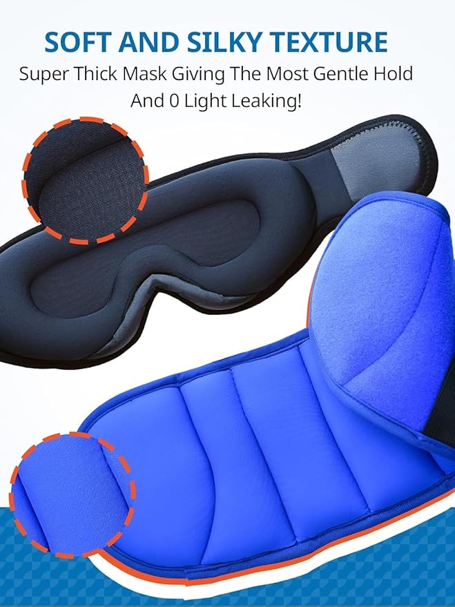 Travel Pillows for Airplanes, 360° Support Headrest Pillow with Eye Mask for Sleeping, Travel Airplane Pillow for Long Flights Car Road Trip, Travel Accessories Stop Bobblehead, Black