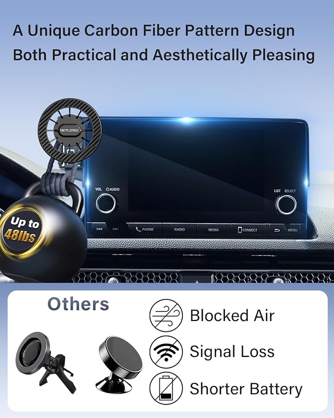 Car Phone Holder for Chevrolet Chevy Tahoe/Suburban/GMC Yukon 2021-2024 Accessories 10.2-inch Screen, Automobile Cradles Magnetic Phone Mount Compatible with MagSafe, Strong Magnets Cell Phone Base