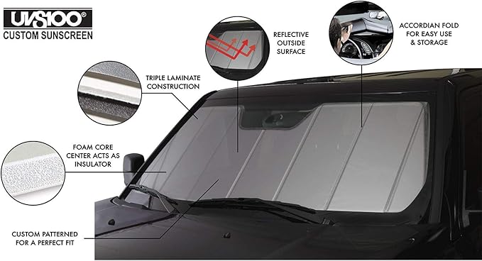 Covercraft UVS100 Custom Sunscreen | UV11408SV | Compatible with Select Nissan Maxima Models, Silver