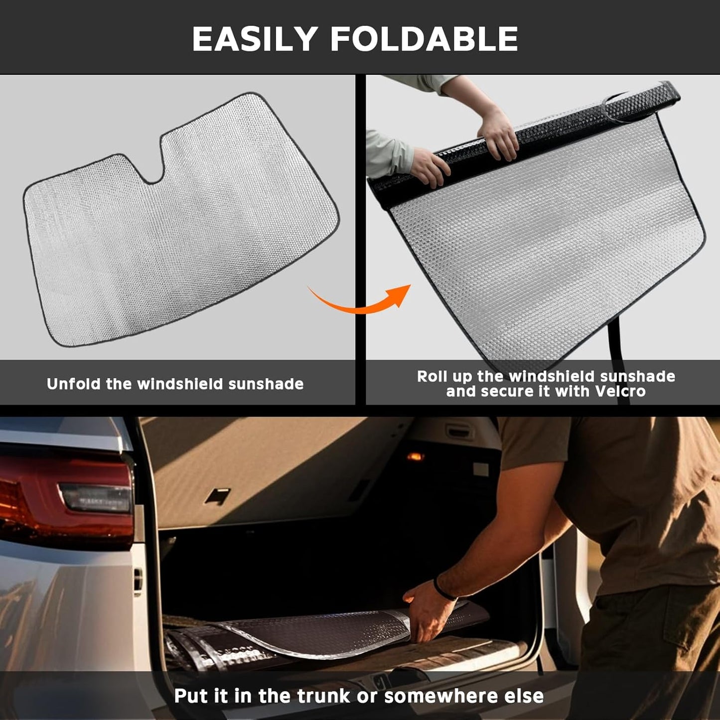 Windshield Sun Shade for 2018-2023 Chevrolet Traverse LS LT RS Redline Premier High Country SUV - 5-Layer Bubble Front Window Shade Sun Visor Accessories - Blocks Heat & UV Rays