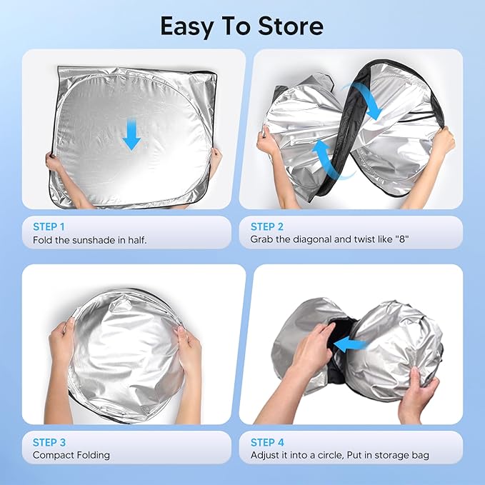 KUST Windshield Sunshade for Kia K4 2025 2026 Accessories Sun Shade Window Sun Visor Protector Foldable Blocks UV Rays Keep Your Car Cooler