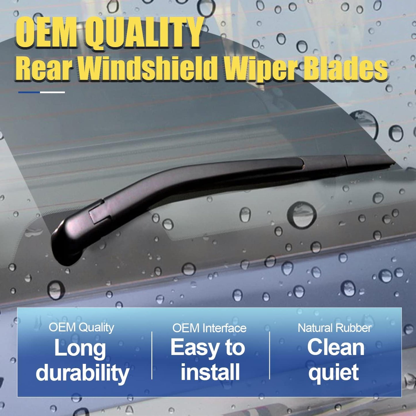 3 wipers Replacement For 2012 2011 2010 2009 2008 Ford Escape Original Equipment Replacement Windshield Wiper Blades Set 20"+20" +12" (Set of 3) Pinch Tab