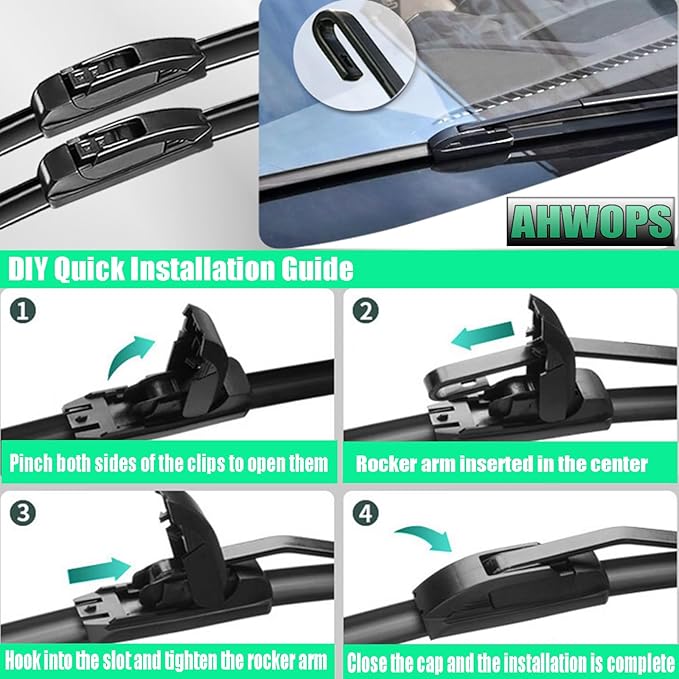 3 Wiper Front and Rear Wiper Blades for Mini Cooper R50 2001-2006/Cooper F56 2014-2022, OE Original Style (19″/18″ Front/10″ Rear) For My Car